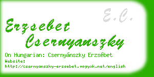 erzsebet csernyanszky business card