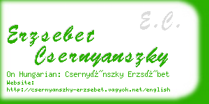 erzsebet csernyanszky business card